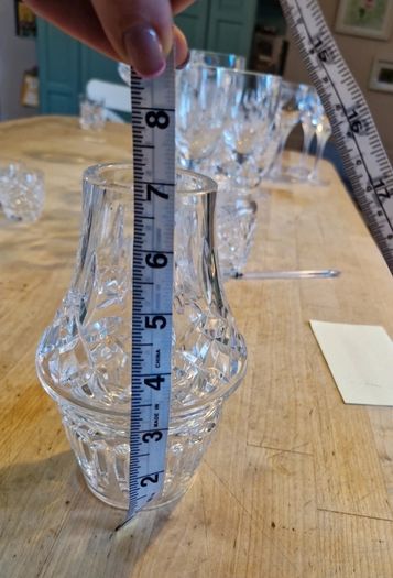 Rare Vintage Waterford Crystal Lismore Hurricane Fairy Lamp Candle Holder