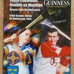 2003 Cork v Clare - GAA Munster Senior Hurling Championship Semi Final Programme