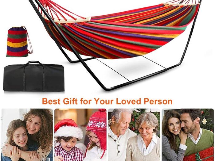 2 Seater Outdoor Hammock Swing Bed Garden Camping
