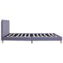 Bed Frame Light Grey Fabric 150x200 cm Image 4