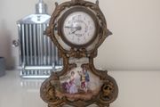 Antique porcelain hand-painted porcelain clock