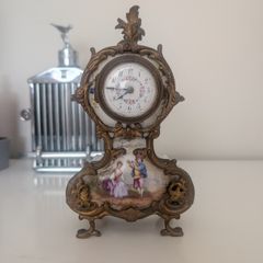 Antique porcelain hand-painted porcelain clock