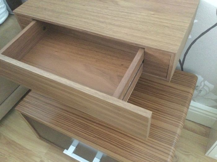2 lockers and 2 floating shelf drawers