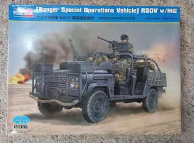 Hobby Boss 1/35 Ranger Special Operations Vehicle RSOV with 0.5 in Machine Gun US Army Land Rover Defender Airfix Revell Trumpeter