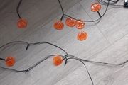 Battery powered lights pumpkin like new 5 each