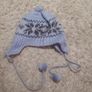 9-12M Knitted Warm Baby Hat with Straps Image 2