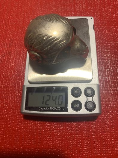 Antique Silver Monkey Head