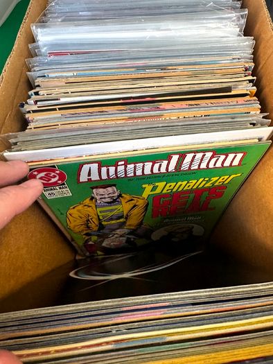DC Long Comic Box w 250 comics for Sale