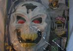 Halloween Scary Costume with Flashing Skull Head: Large 8 - 10 Years