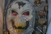 Halloween Scary Costume with Flashing Skull Head: Large 8 - 10 Years