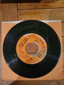 Johnny Cash and June Carter Cause I Love You 7 inch Vinyl Single Columbia 445064