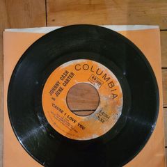 Johnny Cash and June Carter Cause I Love You 7 inch Vinyl Single Columbia 445064