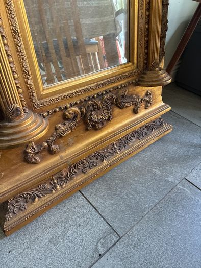 Ornate Gold Gilt Mirror 85 X 59 cm