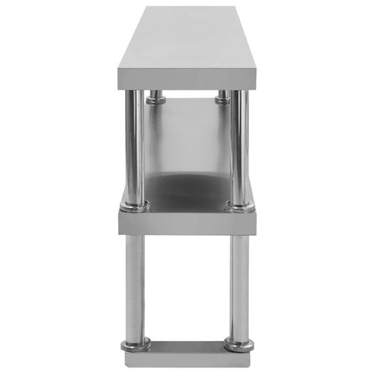 Stainless Steel Kitchen Work Table with 2-Tier