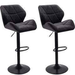 Black Velvet Bar Stools Brand New