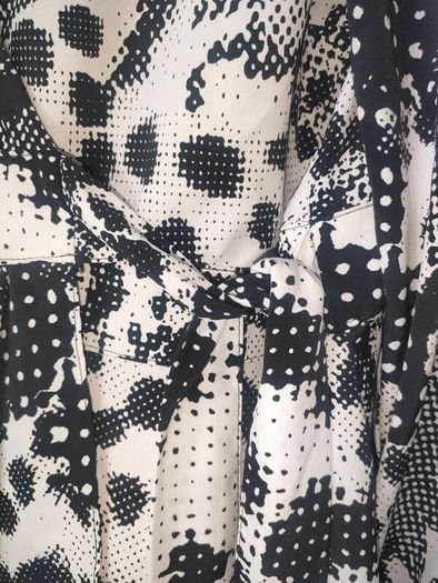 Next monochrome animal print Wrap Blouse Size 18 Postage included