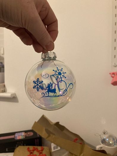 Personalised Glass Christmas baubles