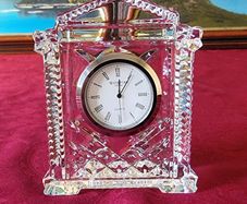 Original And Authentic Waterford Crystal Footed Mantle Clock Made In Ireland
