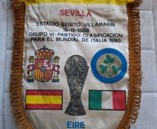 Irish Soccer Fans This Is A Old Italia 1990 Ireland Vs Spain Large  Pendant  Football