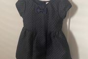 Ted Baker baby dress navy with golden dots size 6-9 m
