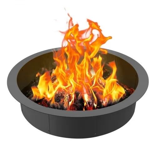 Fire Pit Ring Round 44 Inch Outer Steel Liner DIY Campfire Ring Firepit