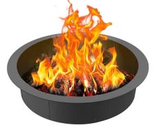 Fire Pit Ring Round 44 Inch Outer Steel Liner DIY Campfire Ring Firepit