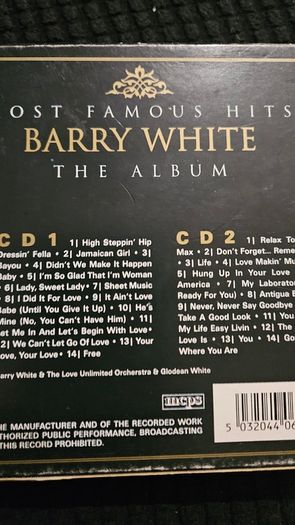 Barry White. The Album. Most Famous Hits. 2 CD.