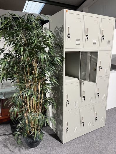 12-Compartment Locker - Grey (NEW) - Protected