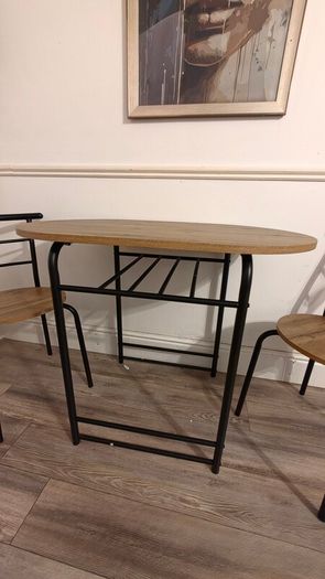 Compact Dining / Coffee Table & 2 Chairs Set