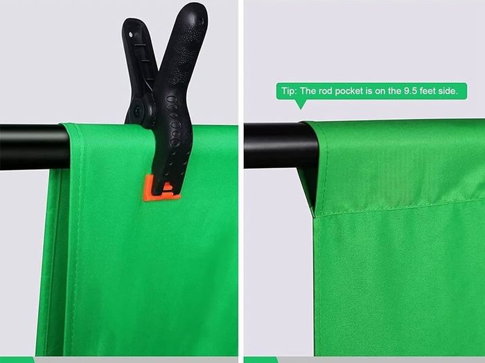 NEW SALE | Green Screen Background Kit, 2m x 3m (9.5 x 6.5 ft) Photography Backdrop, Portable GreenScreen for Live Streaming, Zoom Meeting, Gaming, Portrait, Video Shooting