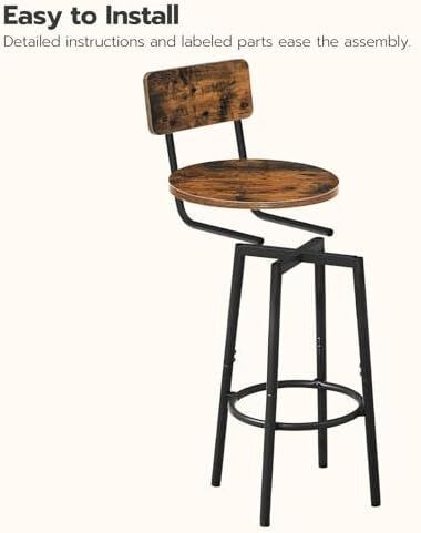 Bar Stools Set of 2, Breakfast Bar Stools