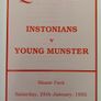 1992 Instonians v Young Munster - All Ireland League Rugby Programme Image 2
