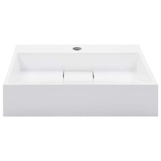 Wash Basin 50x38x13 cm Mineral Cast/Marble Cast White
