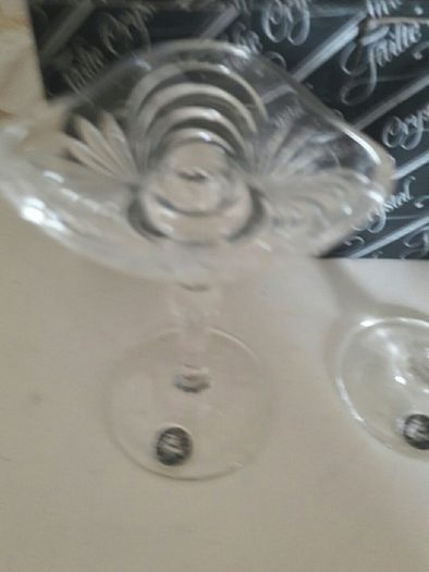 Pair filter crystal candleholders