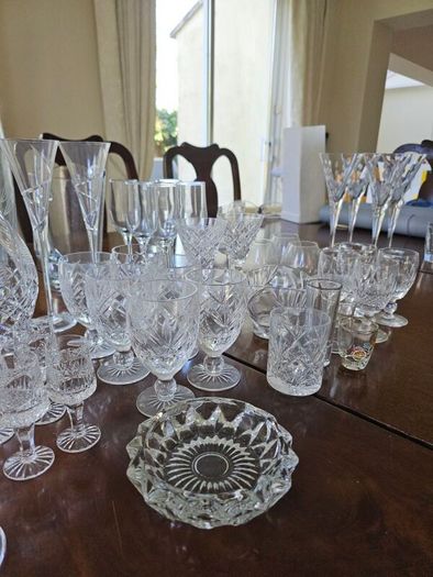 Large Job Lot - Various Crystal and Glass - Glasses, Decanters, Vases