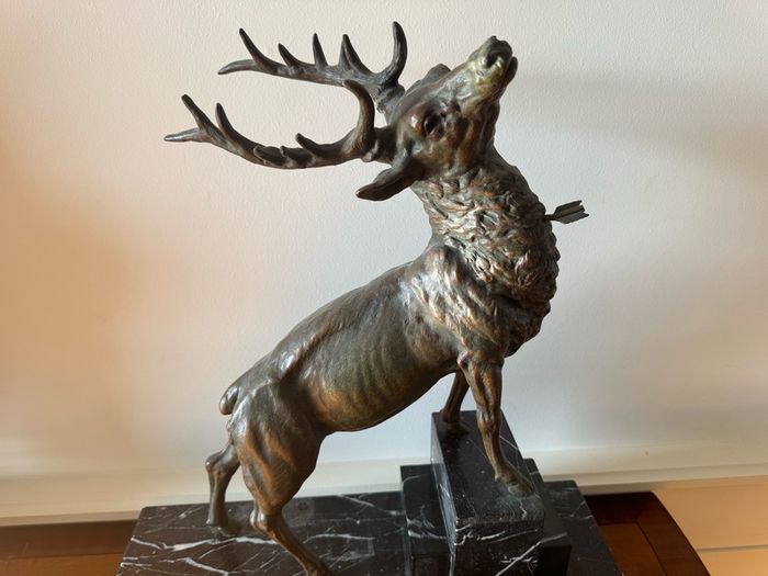 Bronze Stag on marble