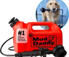 8 Litre Portable Pet Washing Device | Muddy Walks | Pet Cleaning | Grooming | Red