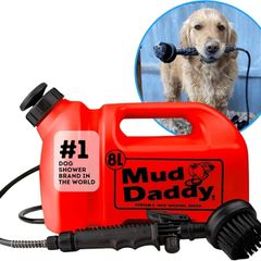 8 Litre Portable Pet Washing Device | Muddy Walks | Pet Cleaning | Grooming | Red