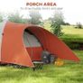 3000mm Waterproof Camping Tent for 5-6 Man, Family Tent with Porch and Sewn in Groundsheet, Portable with Bag, Orange Image 4