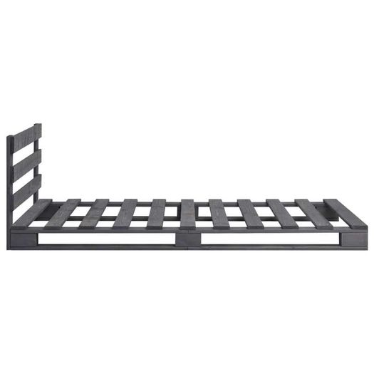 Pallet Bed Frame Grey Solid Pine Wood 100x200 cm