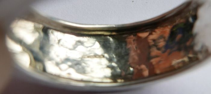 Vintage 925 Sterling Silver Ring with Rectangular Stone