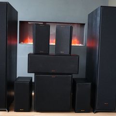 Klipsch Reference Dolby Atmos 8 Speaker Home Cinema System. As New,  Under Warranty.