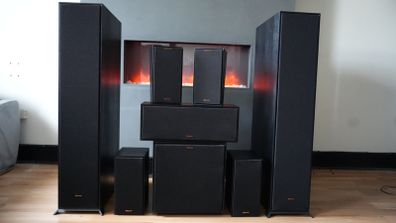 Klipsch Reference Dolby Atmos 8 Speaker Home Cinema System. As New,  Under Warranty.