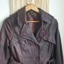 Burgundy Brown Leather Jacket Size Uk 14 Image 7