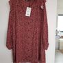 Fab Zara Red Floaty V-neck Dress, Size L New Image 7