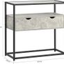 Console table  glass surface and 2 drawers for storage Image 3