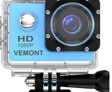 VEMONT Action Camera, 1080P 12MP Sports Camera