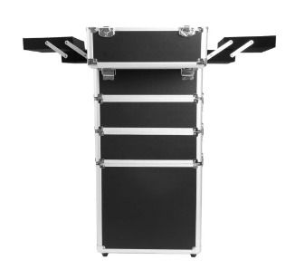 Multi-function 4 in 1 Beauty Cosmetic makeup nail hairdressing Beauty Case black Vanity Trolley