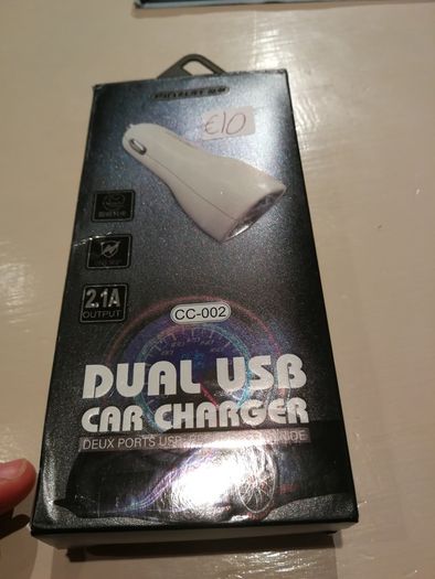 Pinzun 2.1A Dual Usb Car Fast Charger White