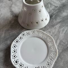 yankee candle lampshade and plate